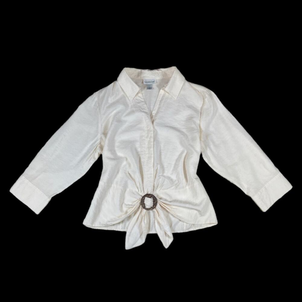 Coldwater Creek Off-White Long Sleeve Top | Size L